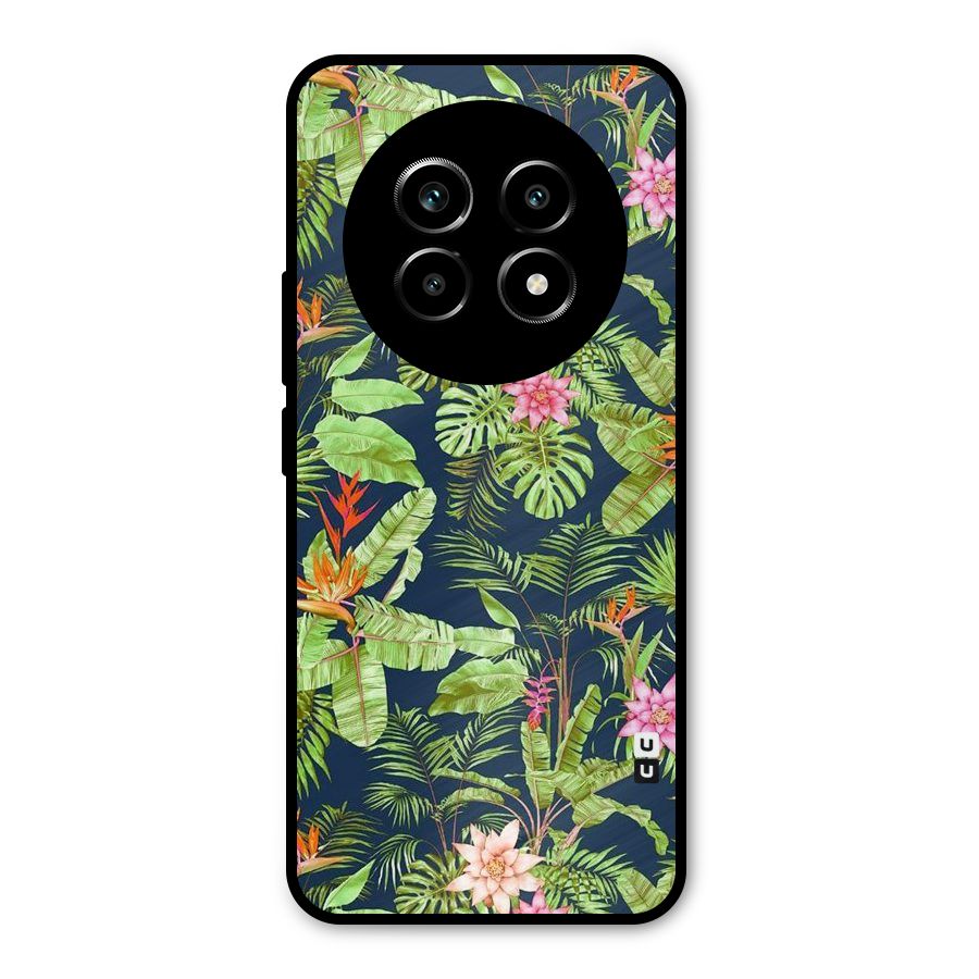 Tiny Flower Leaves Metal Back Case for Realme 13 Pro