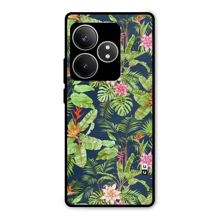 Tiny Flower Leaves Metal Back Case for Realme GT 6T