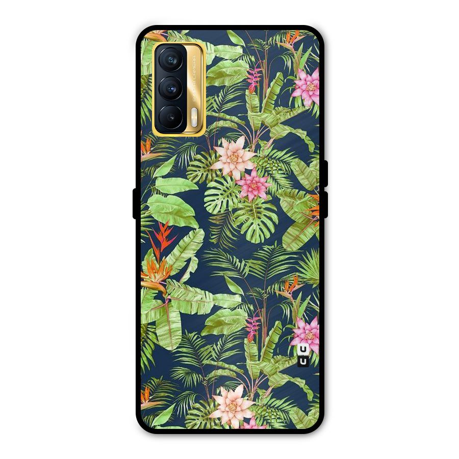 Tiny Flower Leaves Metal Back Case for Realme X7
