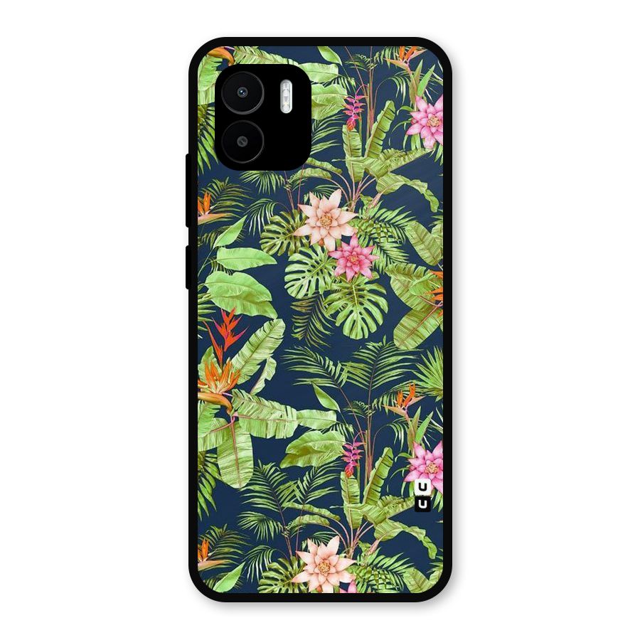 Tiny Flower Leaves Metal Back Case for Redmi A2