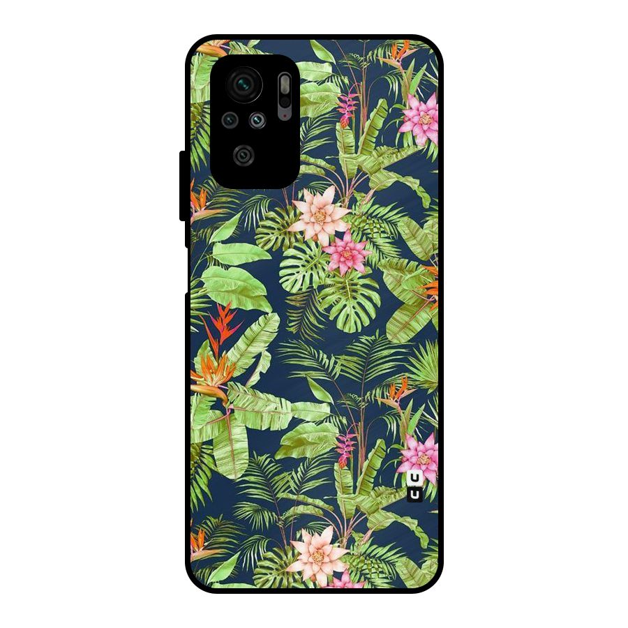 Tiny Flower Leaves Metal Back Case for Redmi Note 11 SE