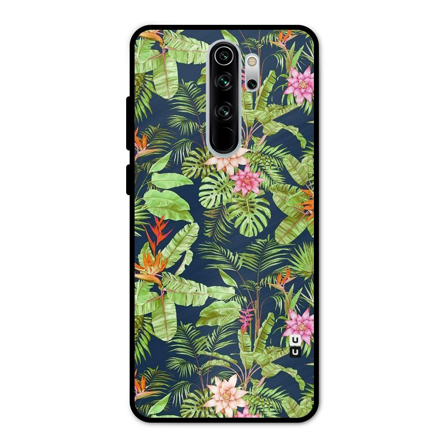 Tiny Flower Leaves Metal Back Case for Redmi Note 8 Pro