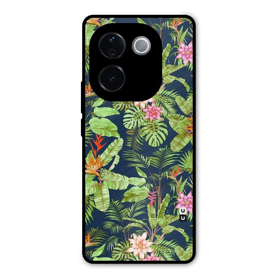 Tiny Flower Leaves Metal Back Case for Vivo T3 Pro