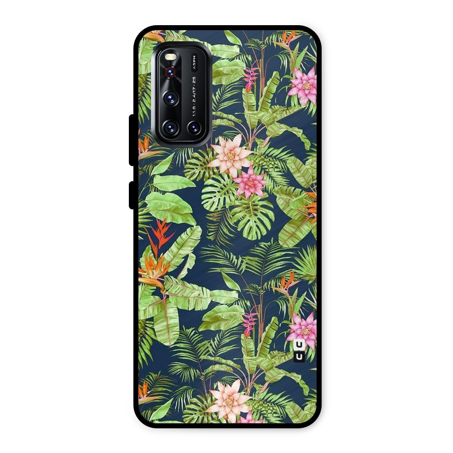 Tiny Flower Leaves Metal Back Case for Vivo V19
