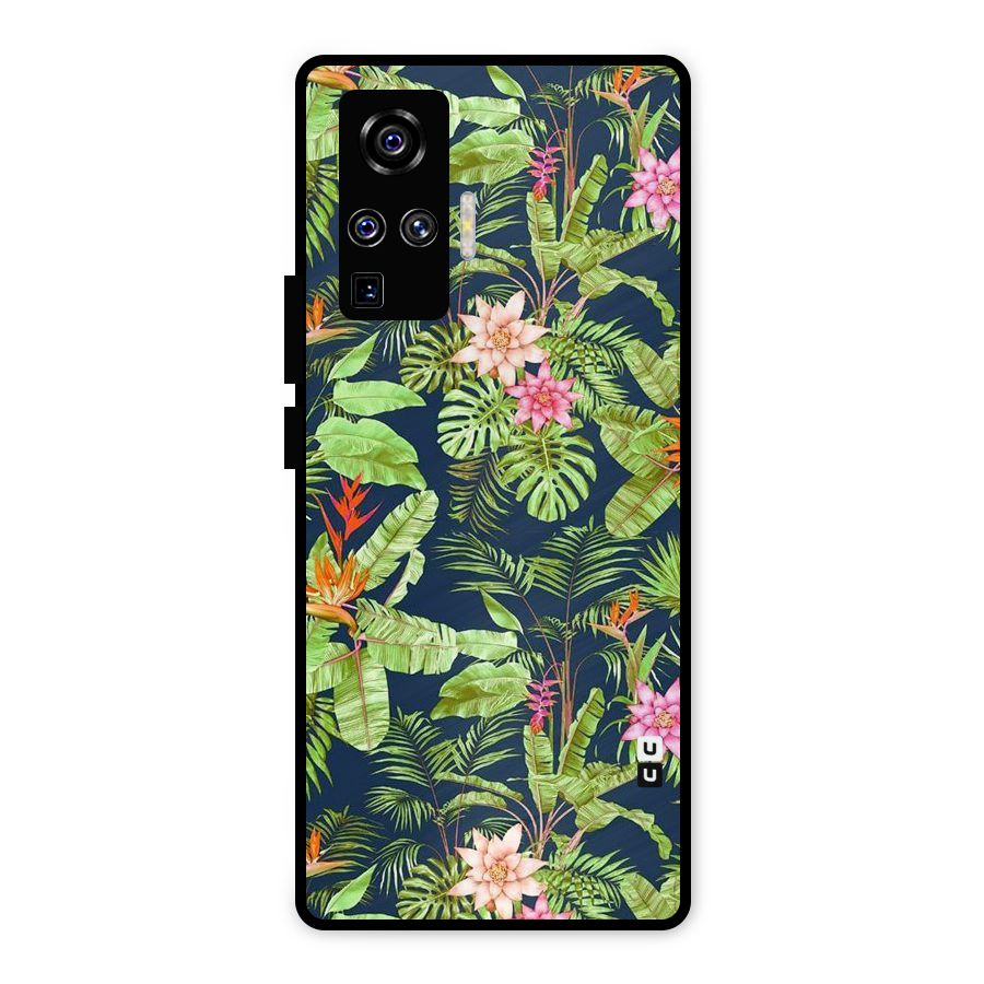 Tiny Flower Leaves Metal Back Case for Vivo X50 Pro