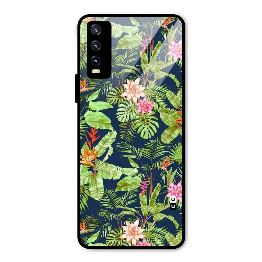 Tiny Flower Leaves Metal Back Case for Vivo Y20g