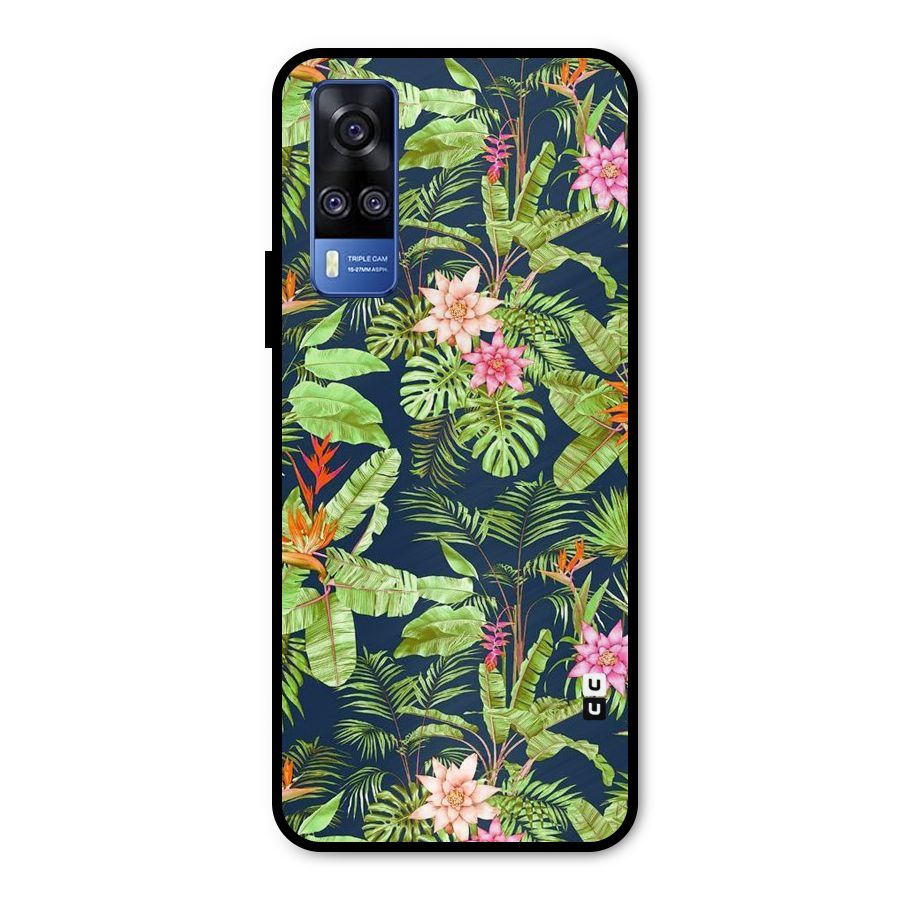 Tiny Flower Leaves Metal Back Case for Vivo Y31