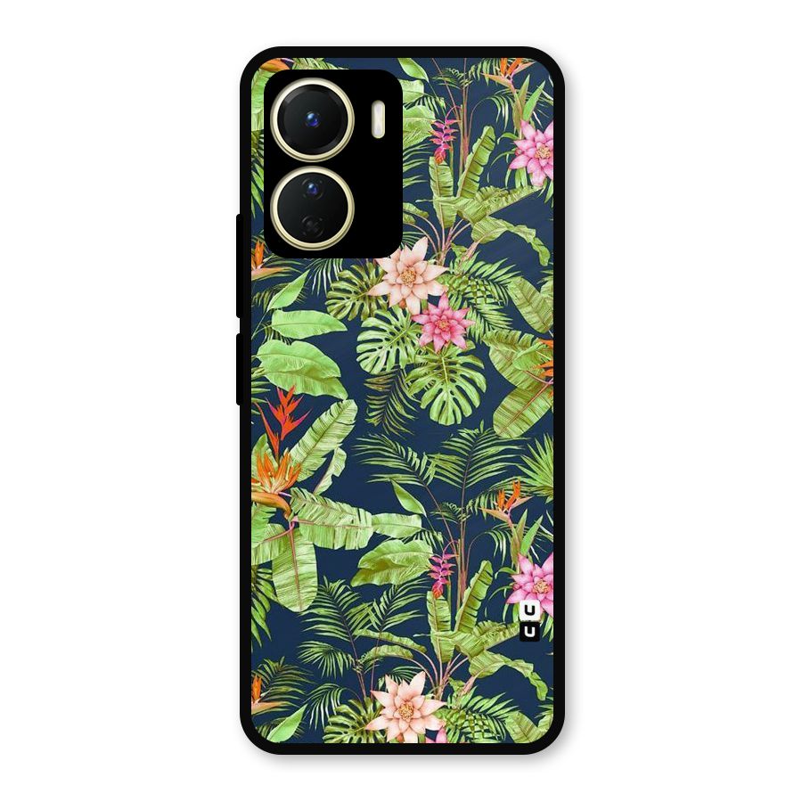 Tiny Flower Leaves Metal Back Case for Vivo Y56