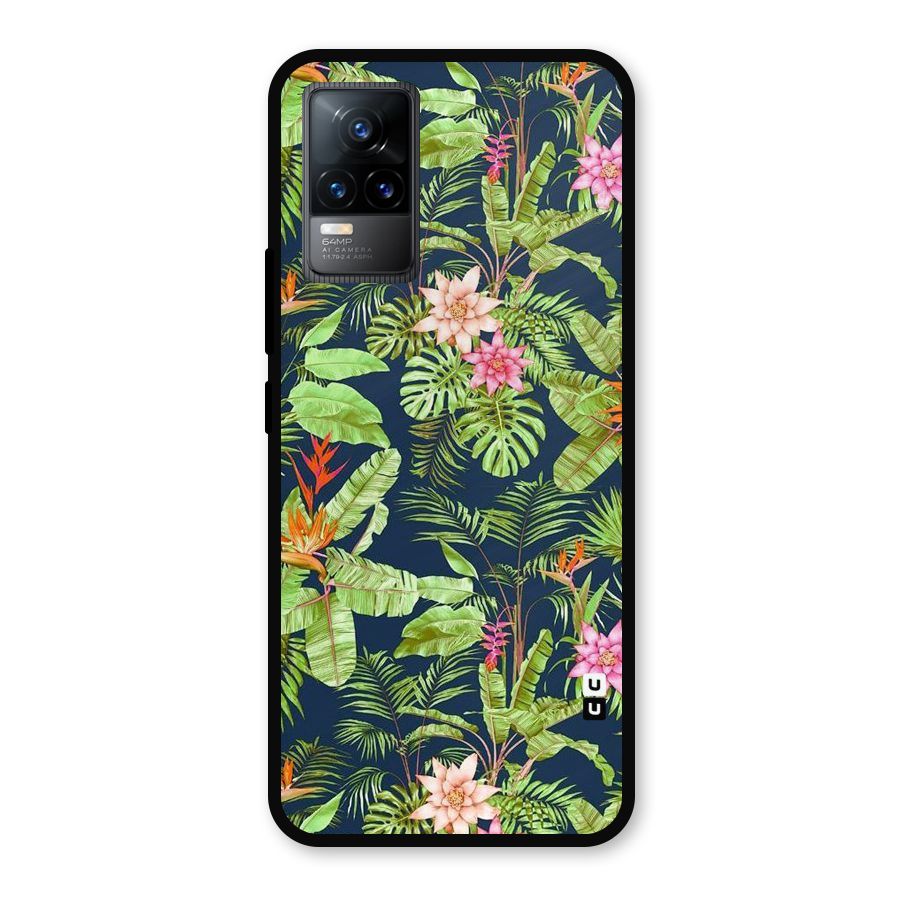 Tiny Flower Leaves Metal Back Case for Vivo Y73