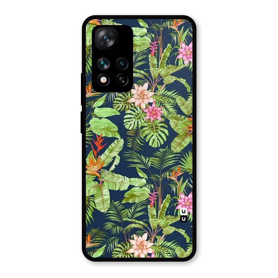 Tiny Flower Leaves Metal Back Case for Xiaomi 11i Hypercharge 5G
