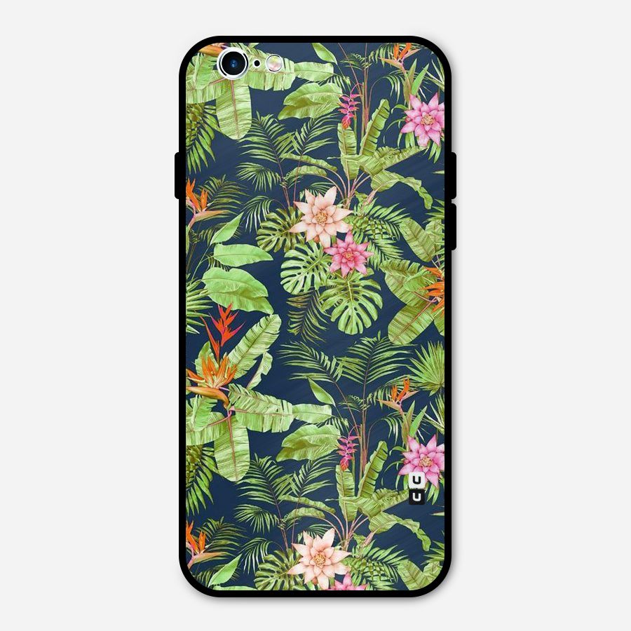 Tiny Flower Leaves Metal Back Case for iPhone 6 6s
