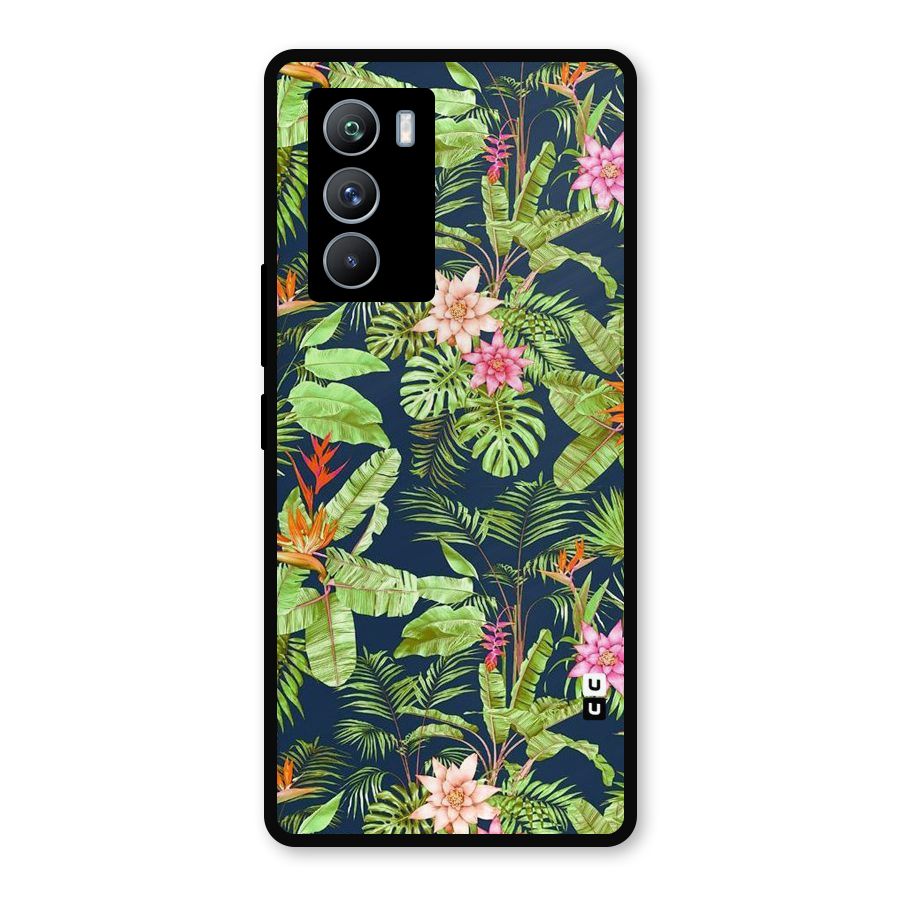 Tiny Flower Leaves Metal Back Case for iQOO 9 SE