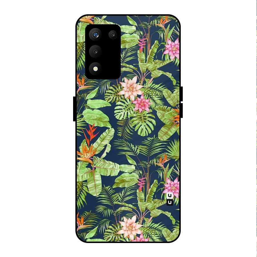 Tiny Flower Leaves Metal Back Case for realme 9 5G SE