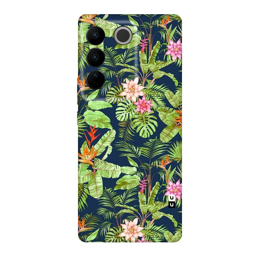 Tiny Flower Leaves Original Polycarbonate Back Case for Vivo V27