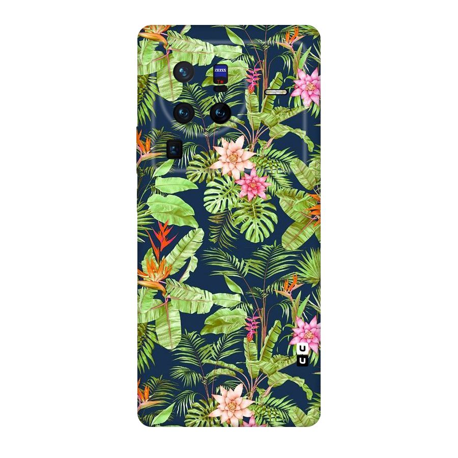 Tiny Flower Leaves Original Polycarbonate Back Case for Vivo X80
