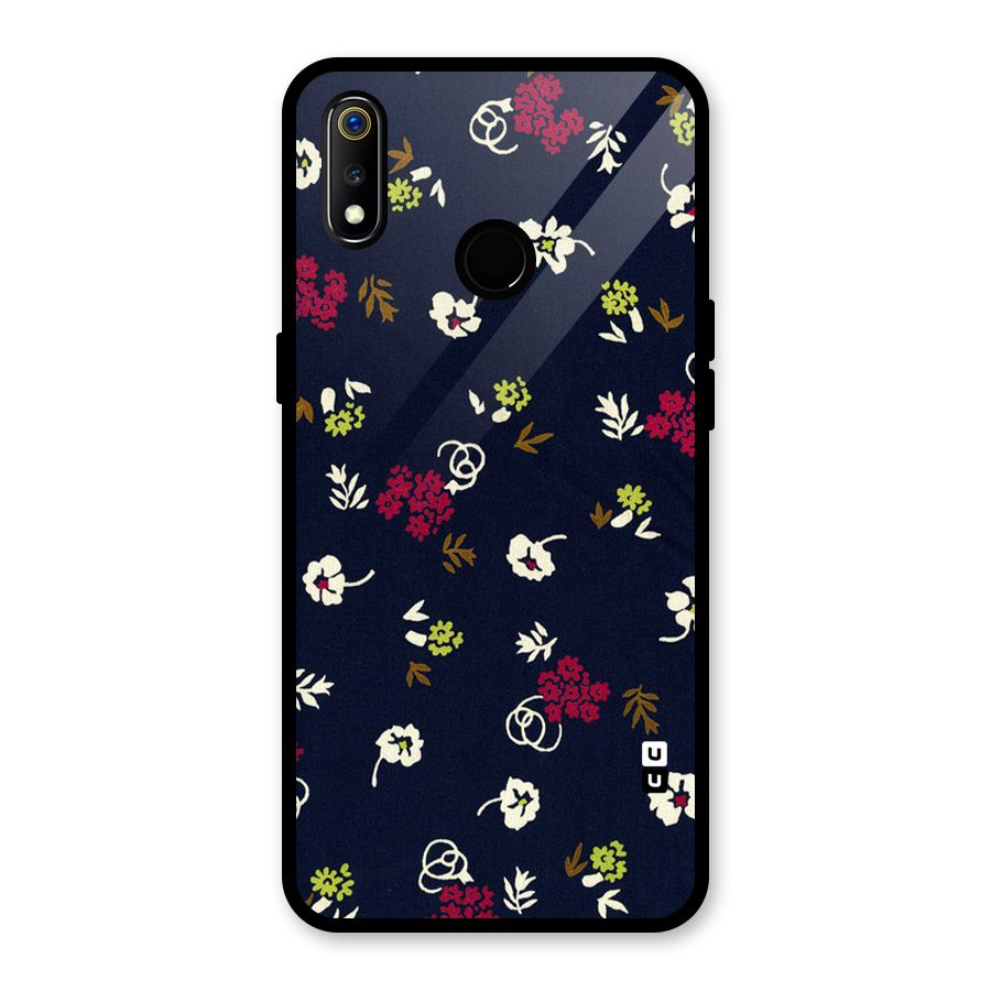 Tiny Flowers Glass Back Case for Realme 3i