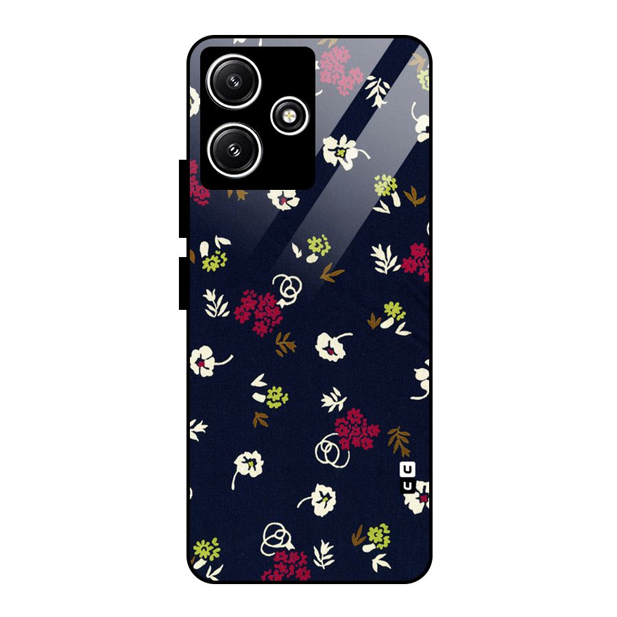 Tiny Flowers Glass Back Case for Redmi 12 5G
