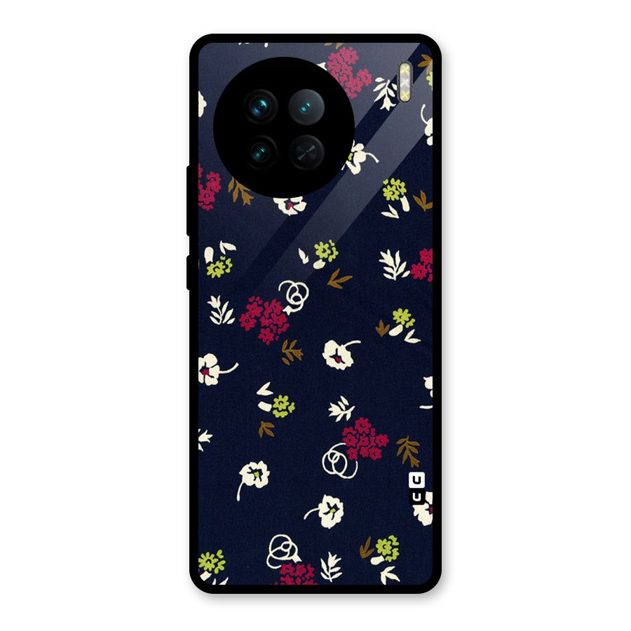 Tiny Flowers Glass Back Case for Vivo X90