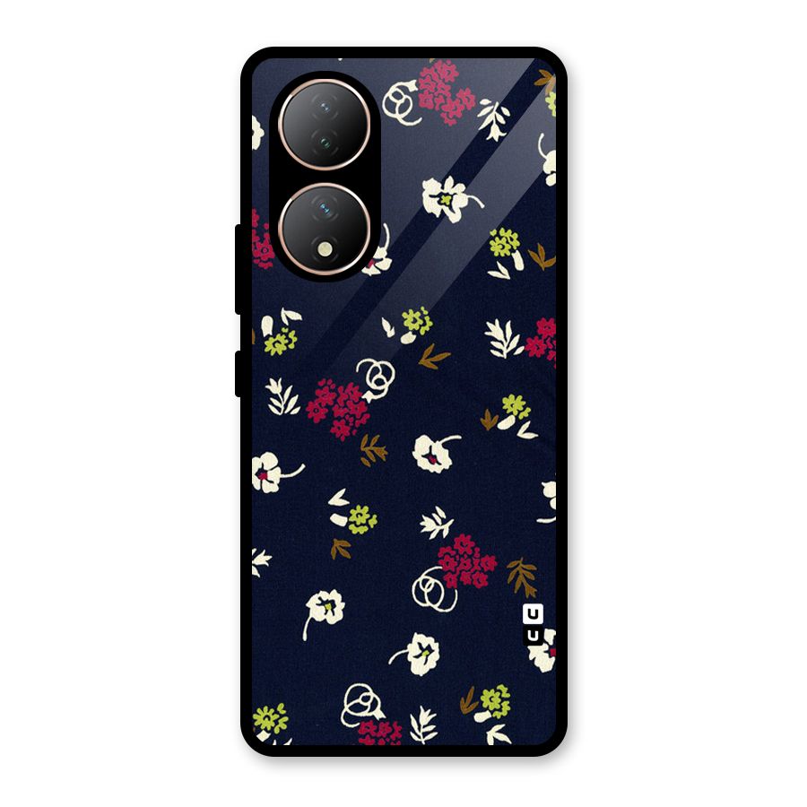 Tiny Flowers Glass Back Case for Vivo Y100A
