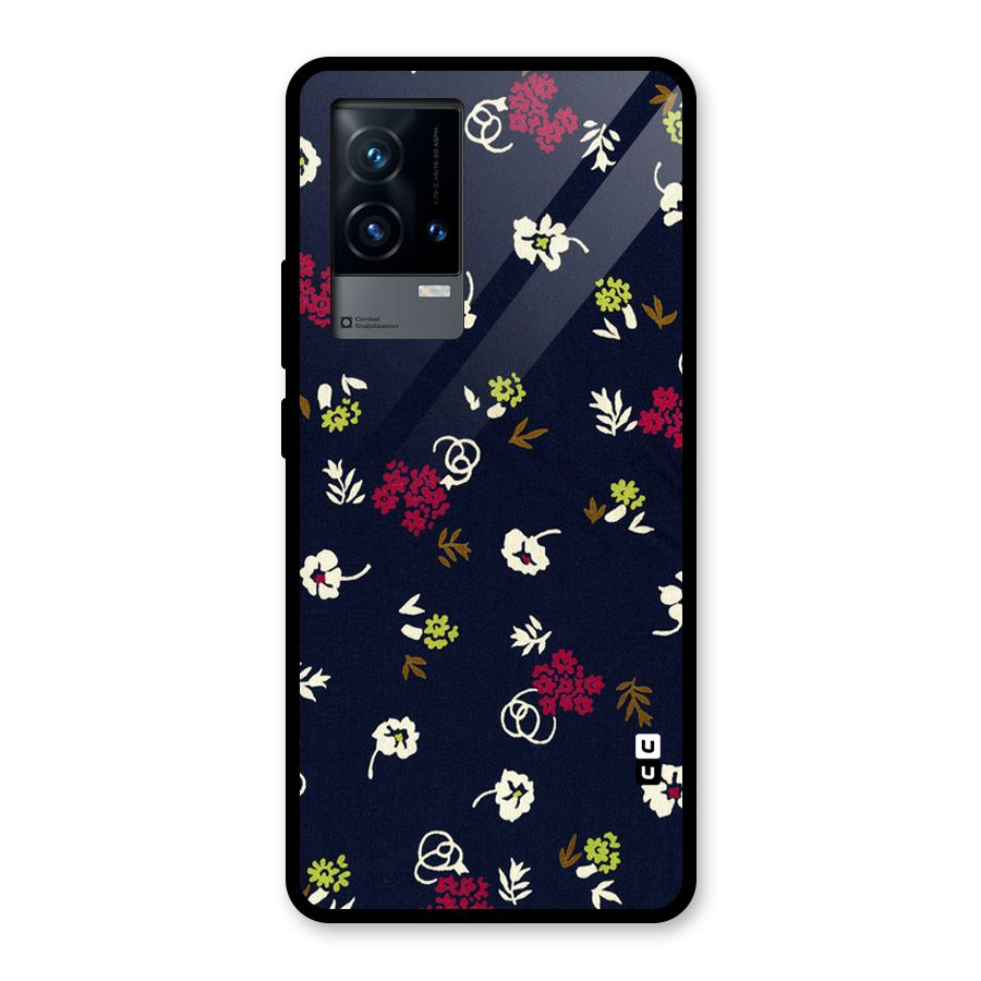 Tiny Flowers Glass Back Case for iQOO 9 5G