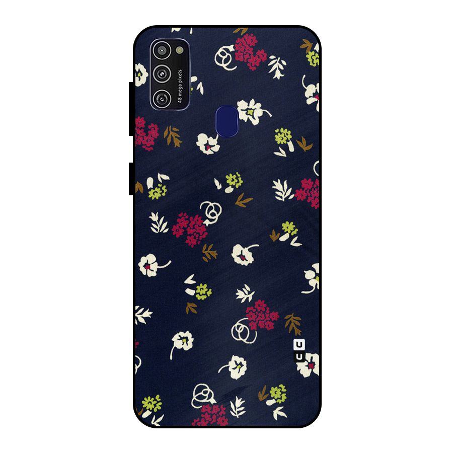 Tiny Flowers Metal Back Case for Galaxy M21
