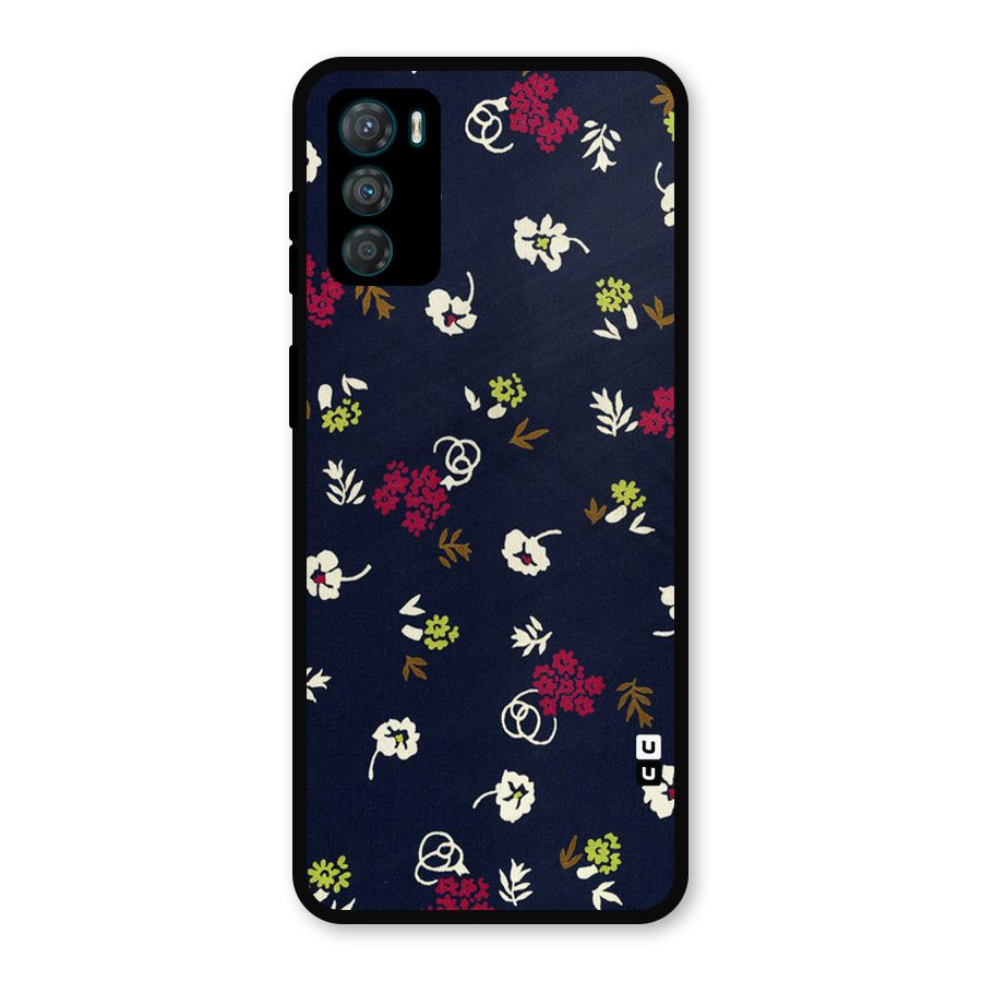 Tiny Flowers Metal Back Case for Moto G42