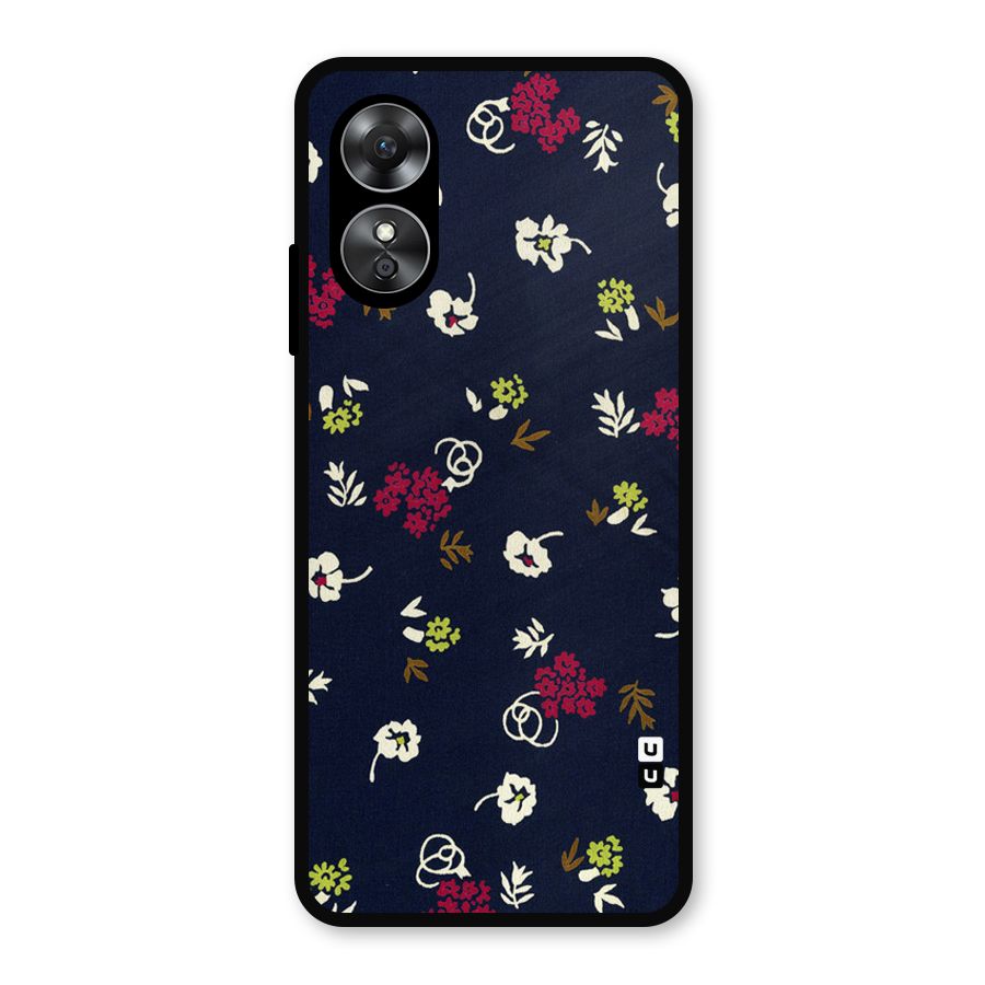 Tiny Flowers Metal Back Case for Oppo A17