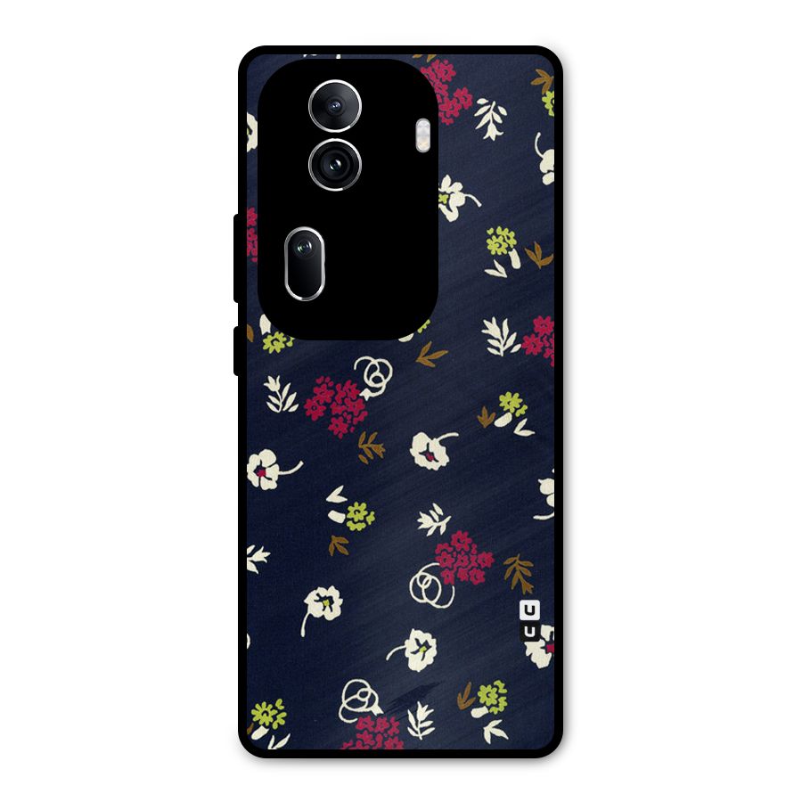 Tiny Flowers Metal Back Case for Oppo Reno11 Pro 5G