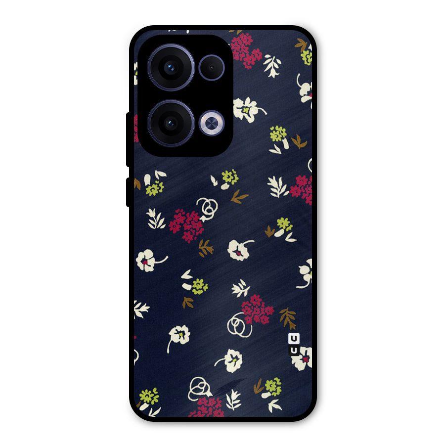 Tiny Flowers Metal Back Case for Oppo Reno13