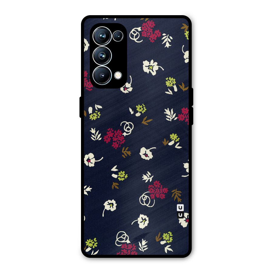 Tiny Flowers Metal Back Case for Oppo Reno5 Pro 5G