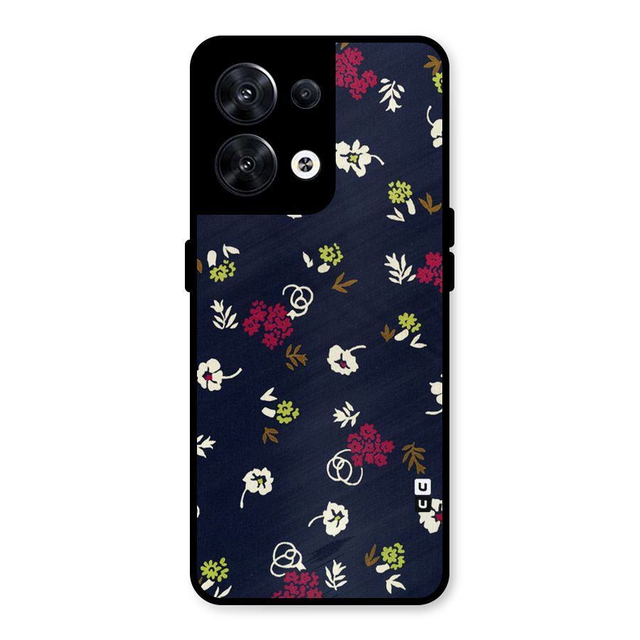Tiny Flowers Metal Back Case for Oppo Reno8 5G