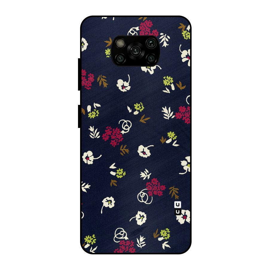 Tiny Flowers Metal Back Case for Poco X3