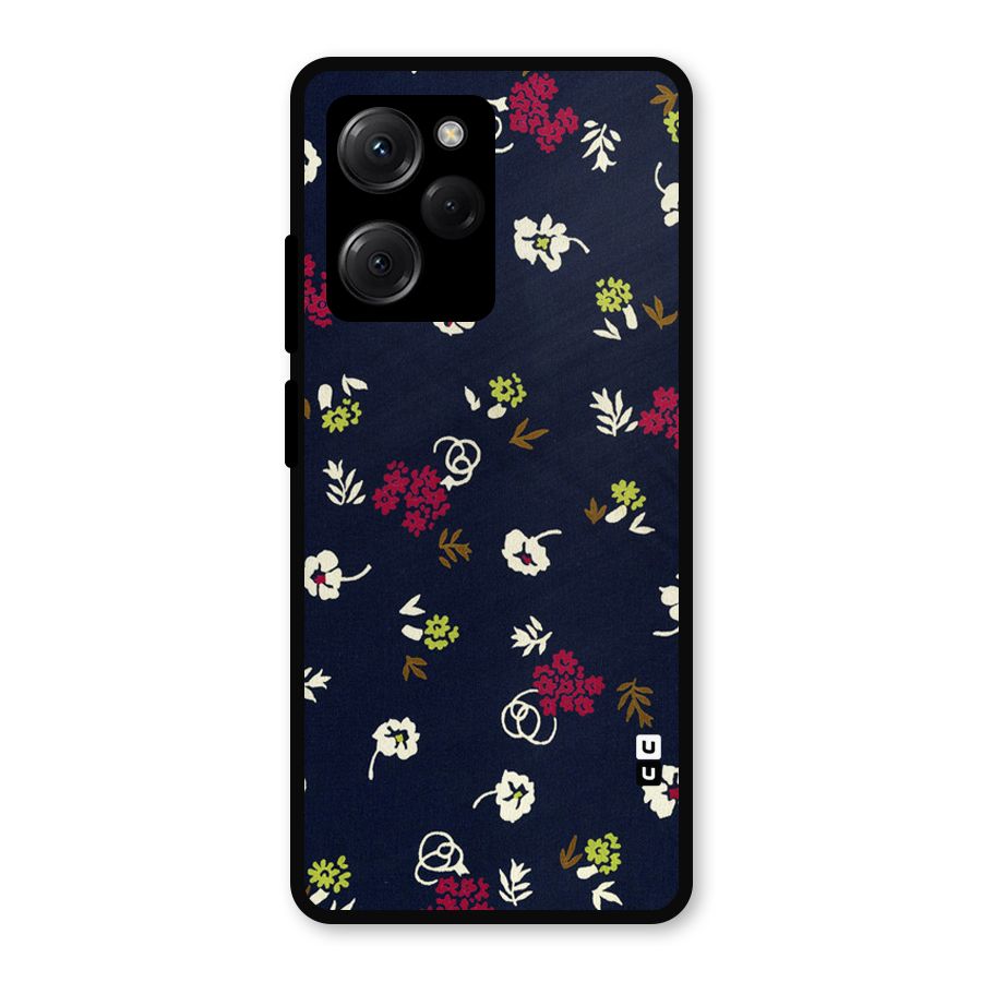 Tiny Flowers Metal Back Case for Poco X5 Pro