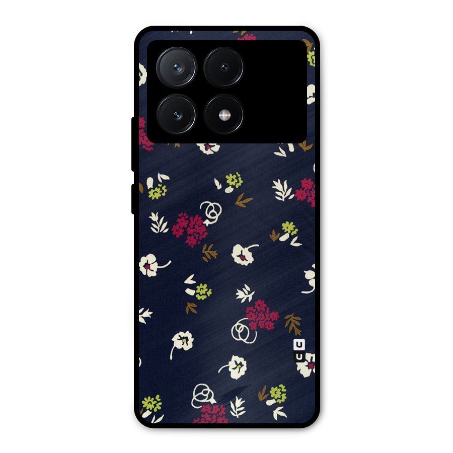 Tiny Flowers Metal Back Case for Poco X6 Pro