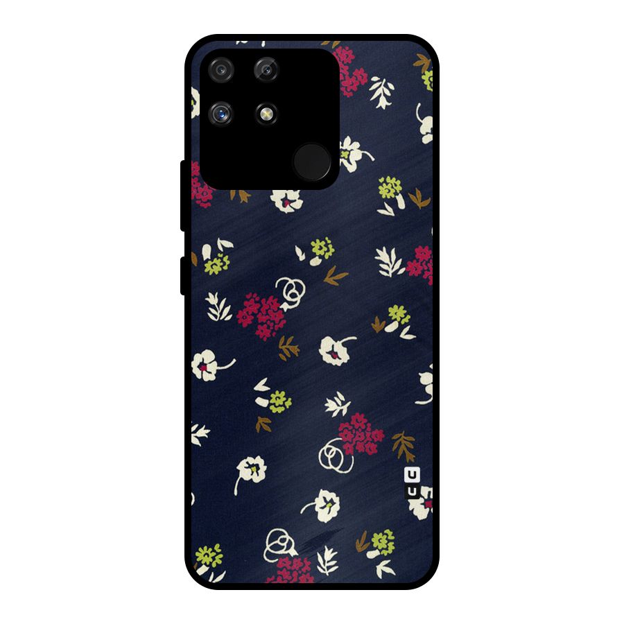 Tiny Flowers Metal Back Case for Realme Narzo 50A