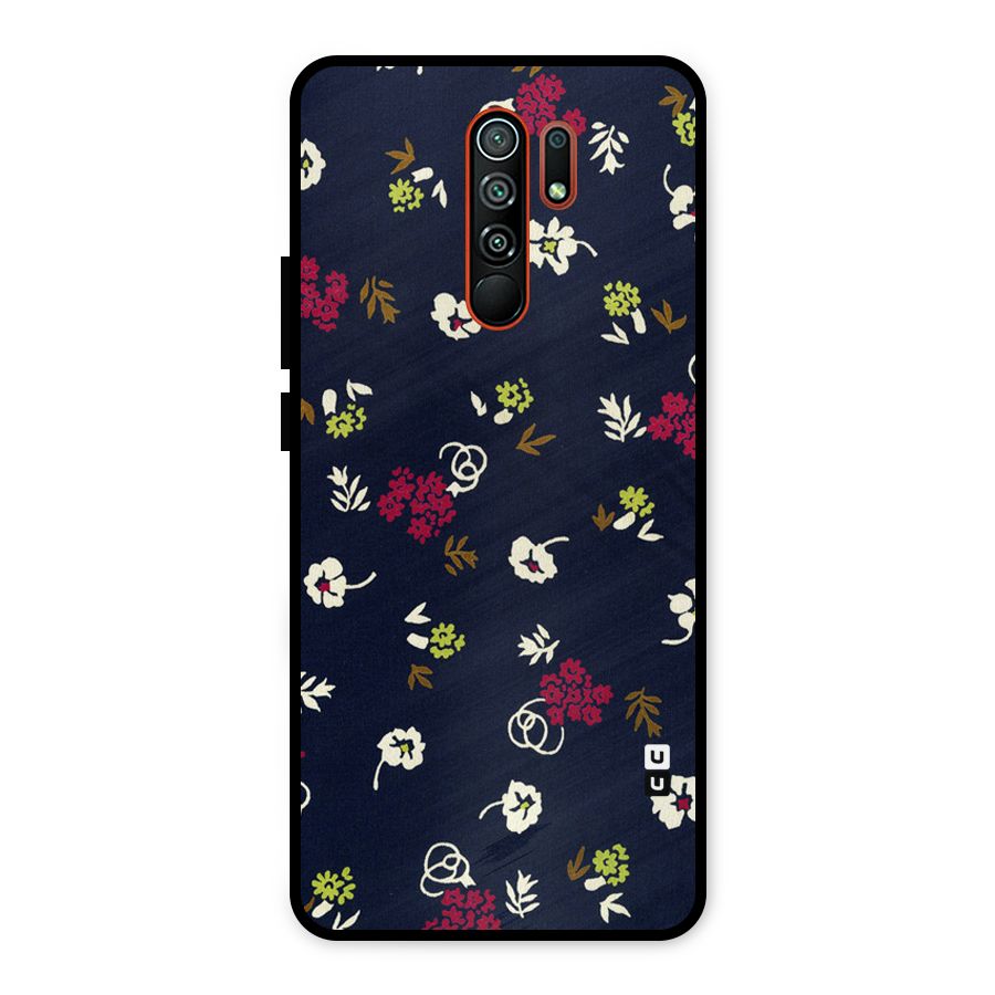 Tiny Flowers Metal Back Case for Redmi 9 Prime