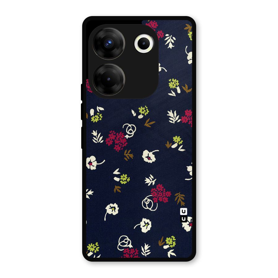 Tiny Flowers Metal Back Case for Tecno Camon 20
