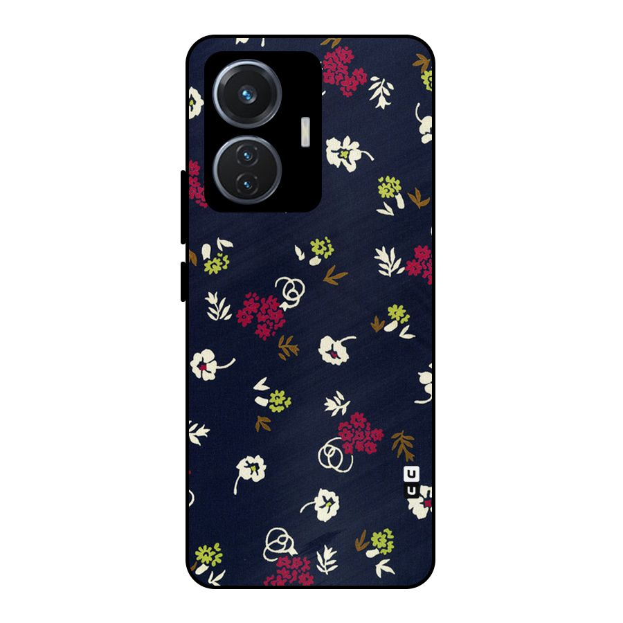 Tiny Flowers Metal Back Case for Vivo T1 44W