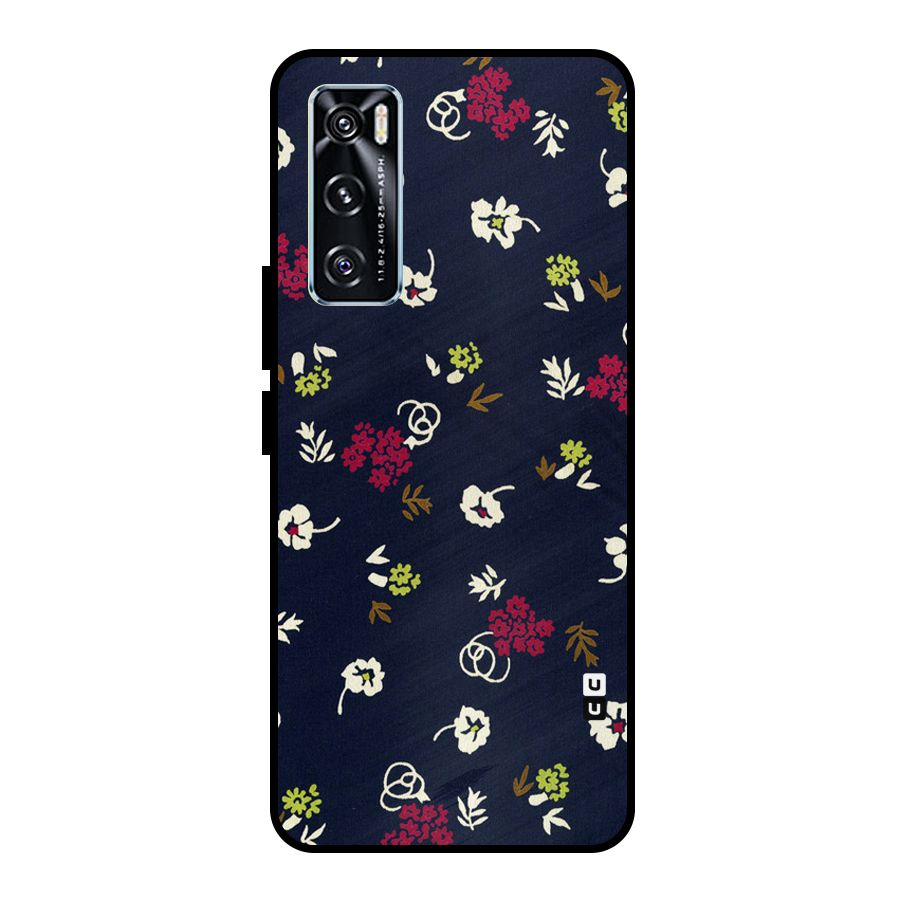 Tiny Flowers Metal Back Case for Vivo V20 SE