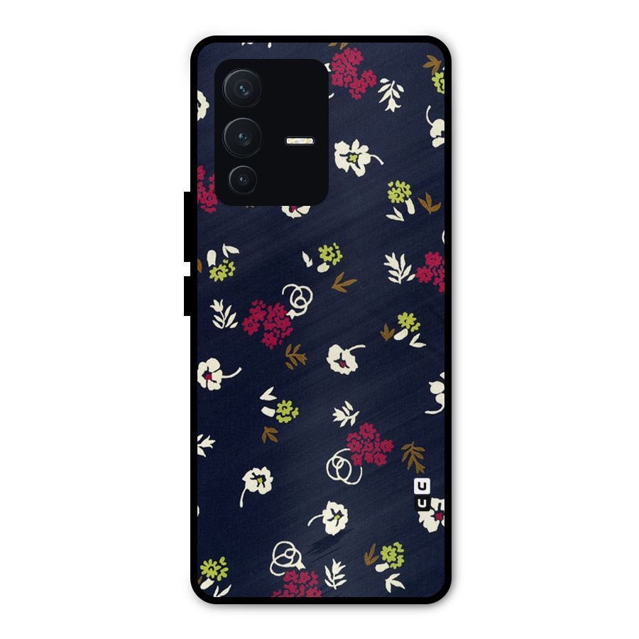 Tiny Flowers Metal Back Case for Vivo V23 Pro
