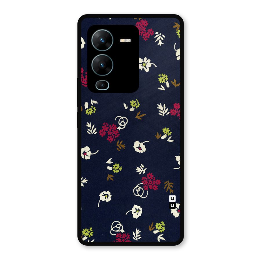Tiny Flowers Metal Back Case for Vivo V25 Pro