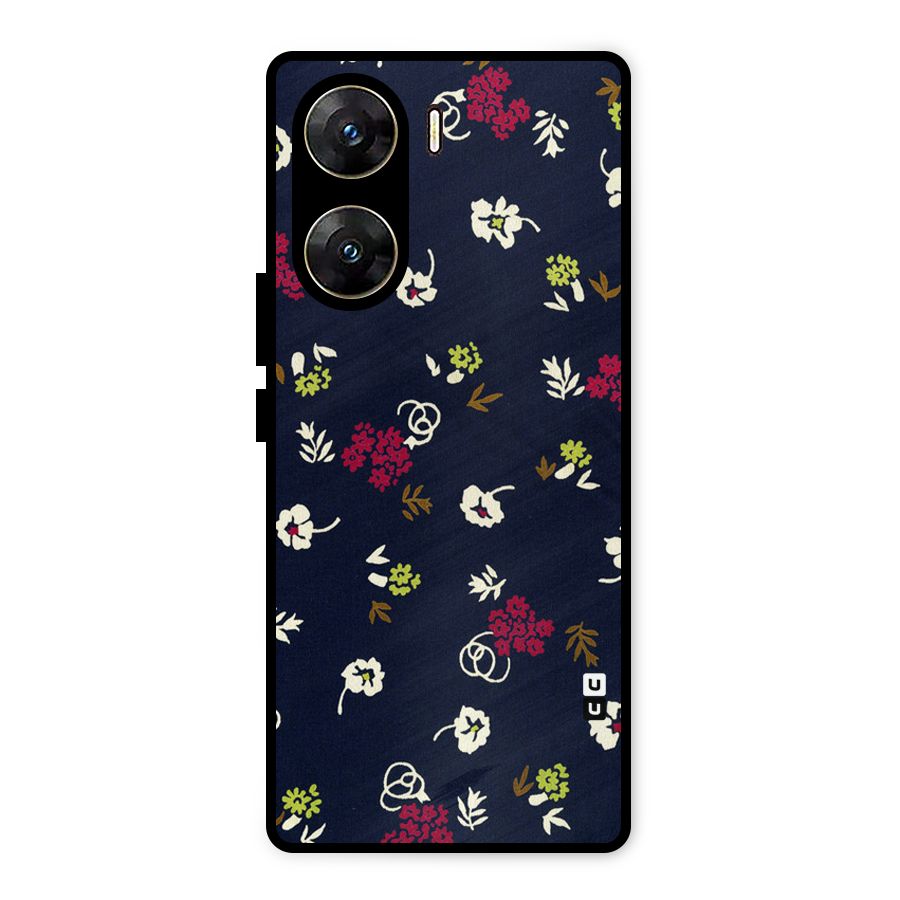 Tiny Flowers Metal Back Case for Vivo V29e