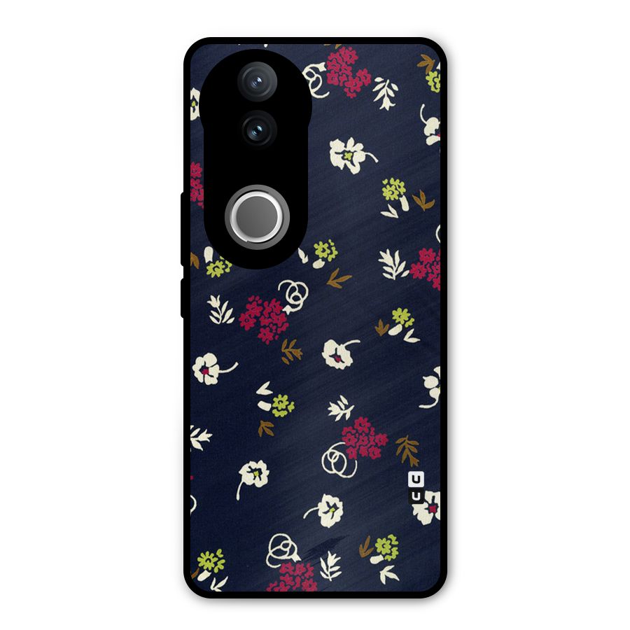 Tiny Flowers Metal Back Case for Vivo V50e