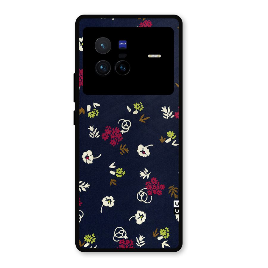 Tiny Flowers Metal Back Case for Vivo X80