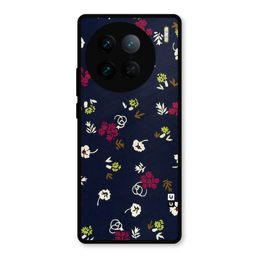 Tiny Flowers Metal Back Case for Vivo X90 Pro