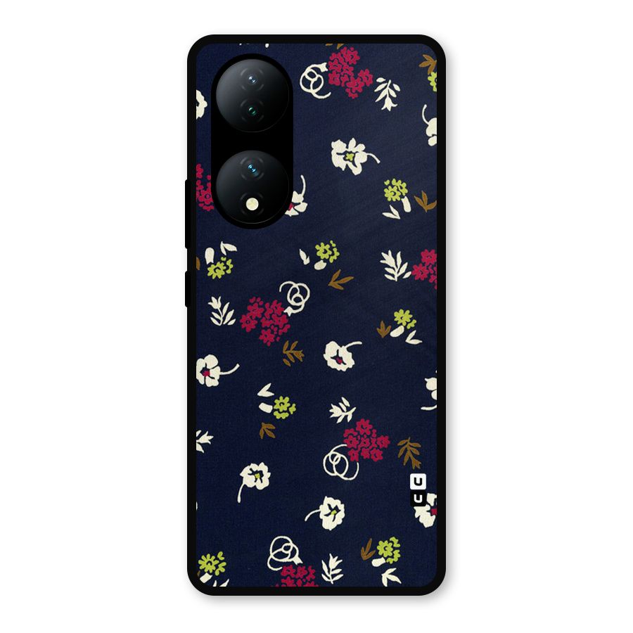 Tiny Flowers Metal Back Case for Vivo Y100a
