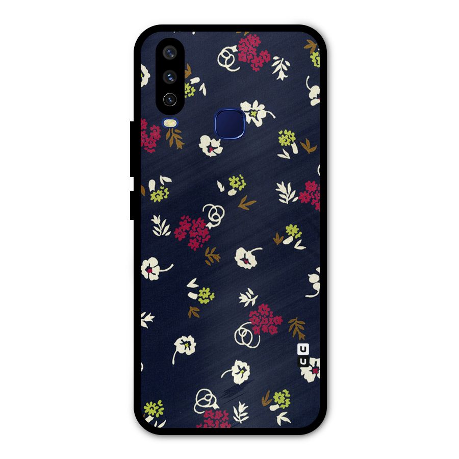 Tiny Flowers Metal Back Case for Vivo Y15