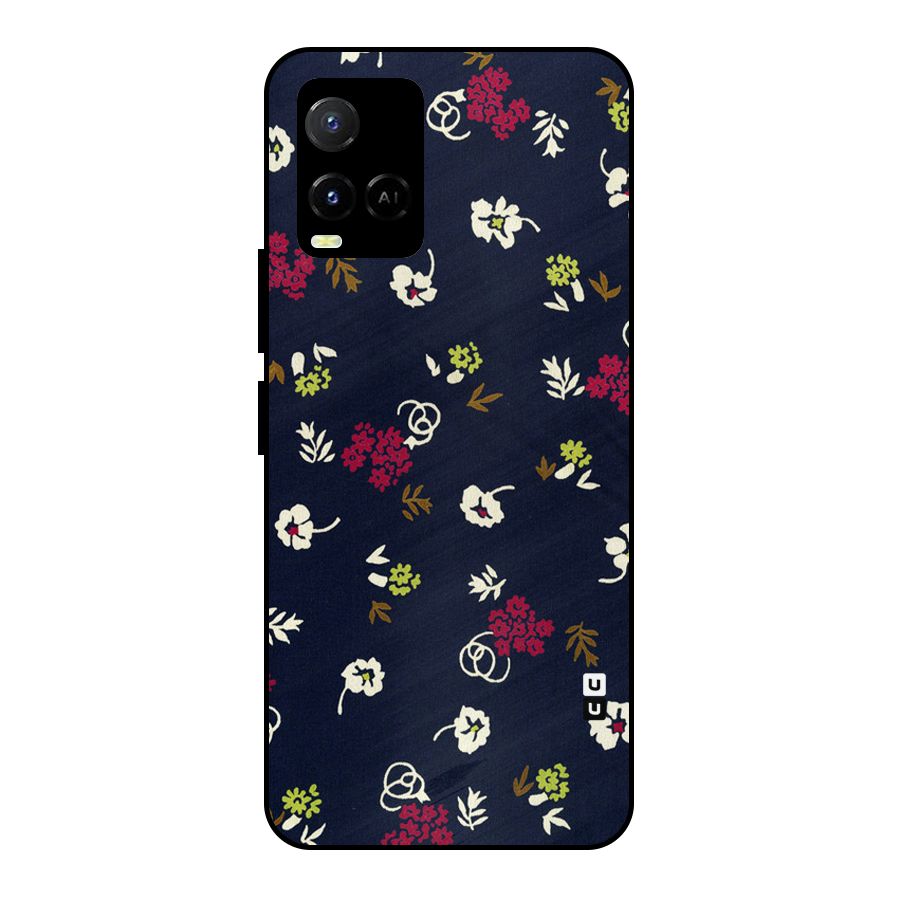 Tiny Flowers Metal Back Case for Vivo Y21