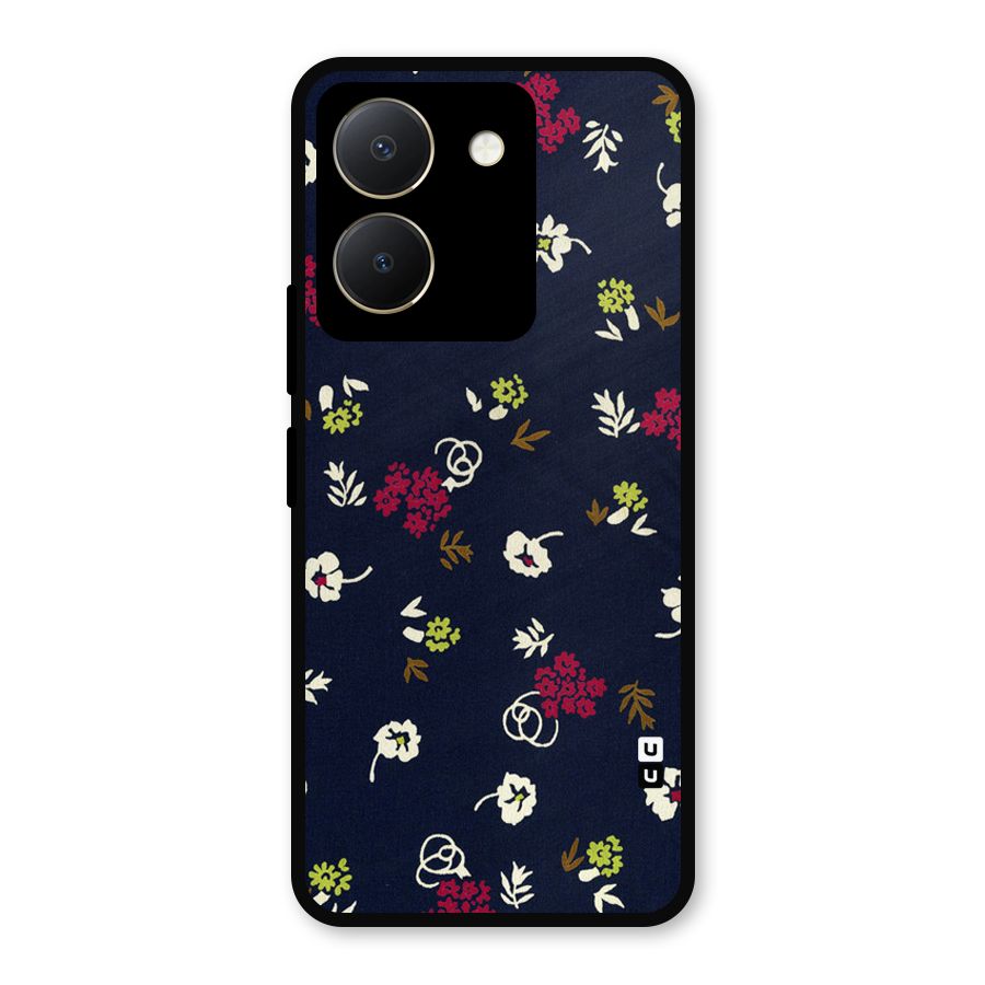 Tiny Flowers Metal Back Case for Vivo Y36