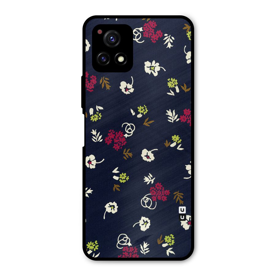 Tiny Flowers Metal Back Case for Vivo Y72 5G